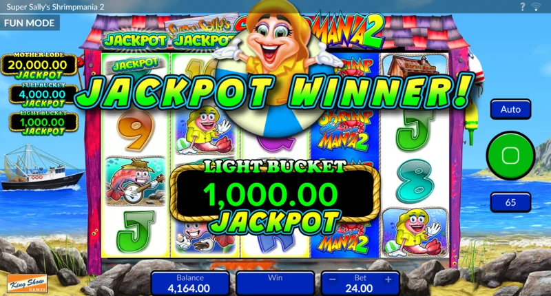 Super Sally's Shrimpmania 2 - pokretanje igre izbora korpi sa izborom između korpi i Free Spins-a